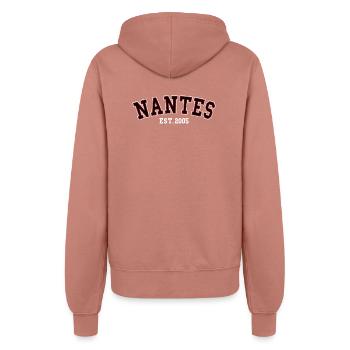 Nantes gegründet 2005 - Frauen Kapuzenjacke - Altrosa - Hinten - Maraike (178cm)