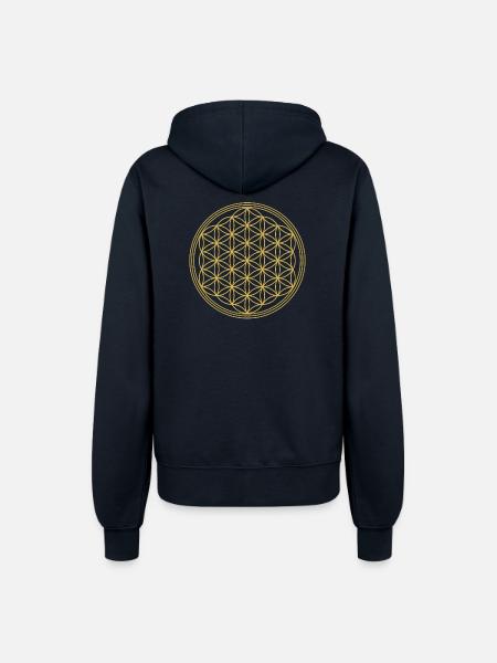 Lebensblume-uni2 - Frauen Kapuzenjacke - Navy