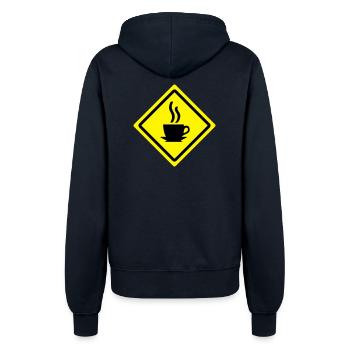 coffee roadsign - Frauen Kapuzenjacke - Navy - Hinten - Maraike (178cm)