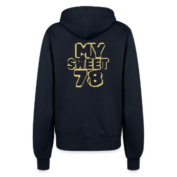 Geburtstag 78 - Frauen Kapuzenjacke - Navy - Hinten - Maraike (178cm)