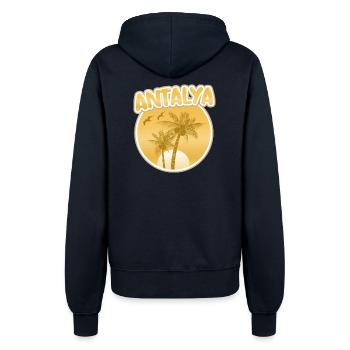 Antalya - Women’s Hooded Jacket - french navy - Back - Maraike (178cm)
