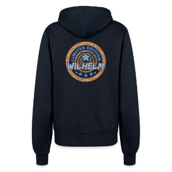 Wilhelm als Wilhelm - Frauen Kapuzenjacke - Navy - Hinten - Maraike (178cm)