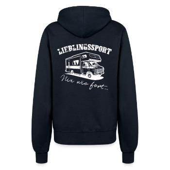 Favorite sport – Let's go on... Camper - Women’s Hooded Jacket - french navy - Back - Maraike (178cm)