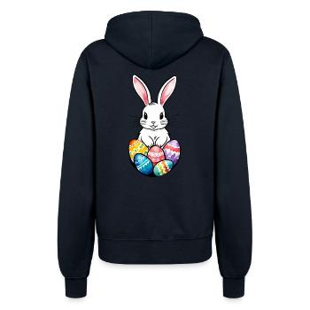Lapin de Pâques Aquarelle de Pâques - Veste à capuche Femme - marine - Dos - Maraike (178cm)