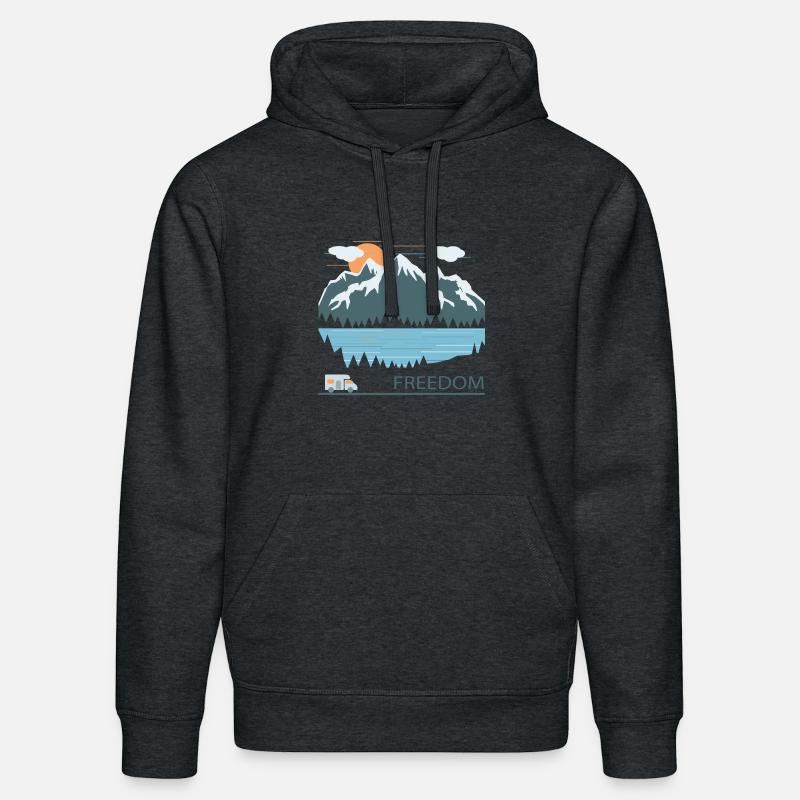 Camping - Sweat à capuche bio DRUMMER Stanley/Stella Unisexe - gris foncé chiné