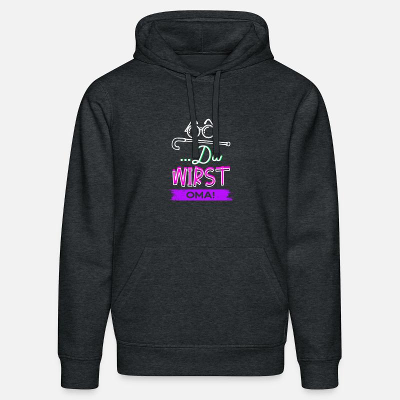Sehschwäche Brille Statement Großmutter Oma - Stanley/Stella Unisex Bio-Hoodie DRUMMER  - Dunkelgrau meliert