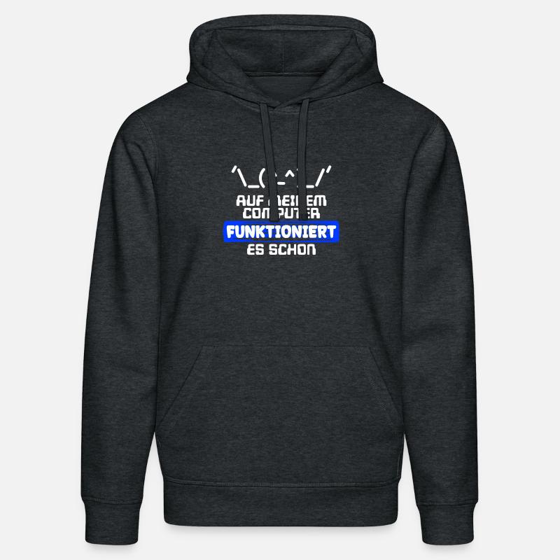 Computer Developer Software Developer Statement - Stanley/Stella DRUMMER Unisex Organic Hoodie - dark heather grey
