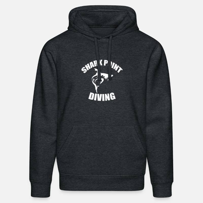 PLONGÉE À SHARK POINT - Sweat à capuche bio DRUMMER Stanley/Stella Unisexe - gris foncé chiné