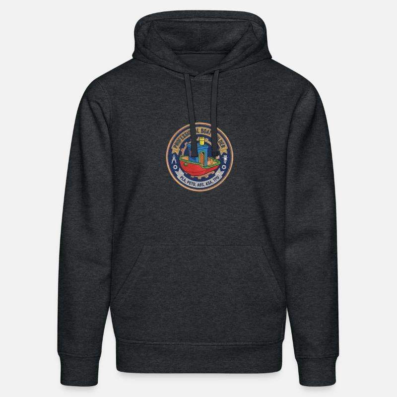 Constructeur professionnel de bateaux Benchy Patch - Sweat à capuche bio DRUMMER Stanley/Stella Unisexe - gris foncé chiné