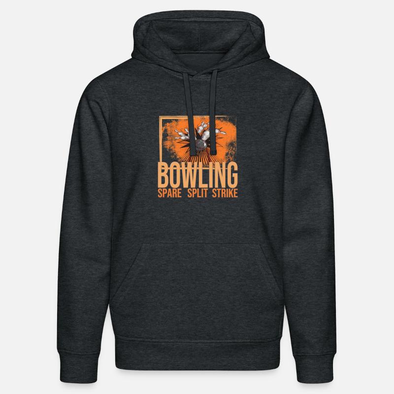Bowling - Spare - Split - Strike - Stanley/Stella Unisex Bio-Hoodie DRUMMER  - Dunkelgrau meliert