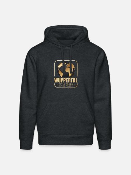 Wuppertal - Stanley/Stella Unisex Bio-Hoodie DRUMMER  - Dunkelgrau meliert