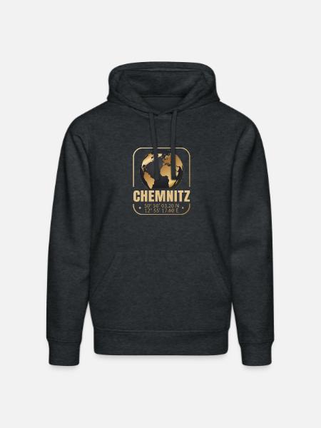 Chemnitz - Stanley/Stella Unisex Bio-Hoodie DRUMMER - Dunkelgrau meliert