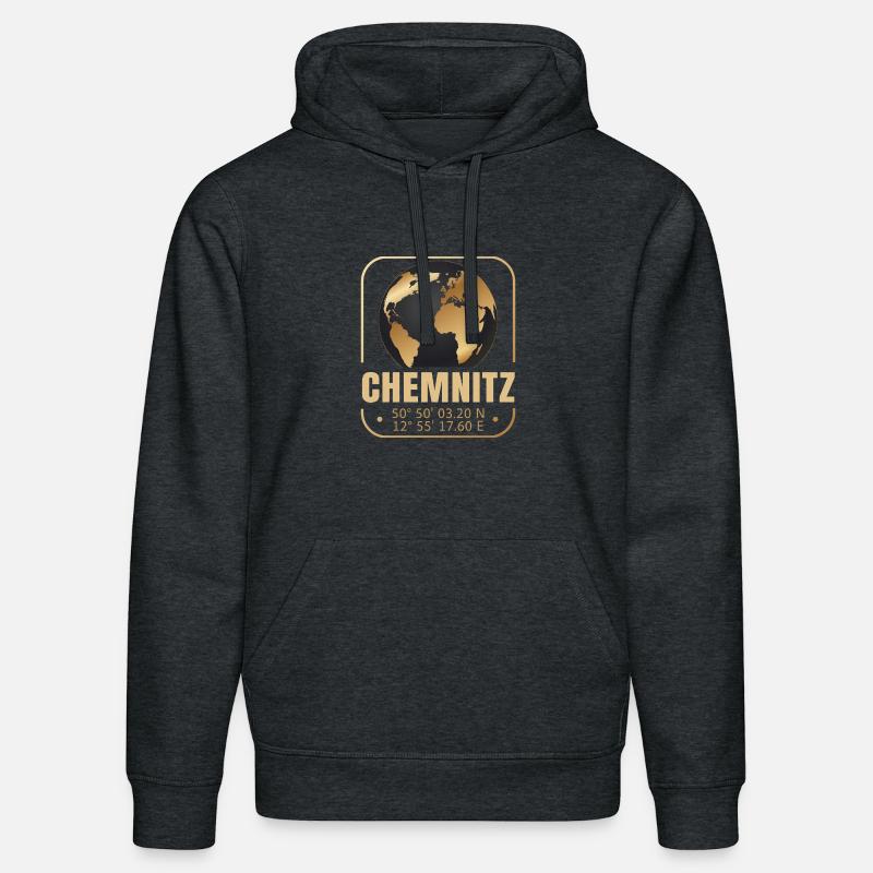 Chemnitz - Stanley/Stella Unisex Bio-Hoodie DRUMMER  - Dunkelgrau meliert