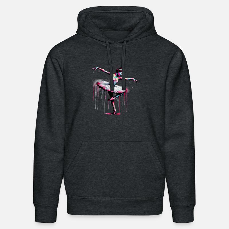 Danseuse de ballet avec tutu - Sweat à capuche bio DRUMMER Stanley/Stella Unisexe - gris foncé chiné