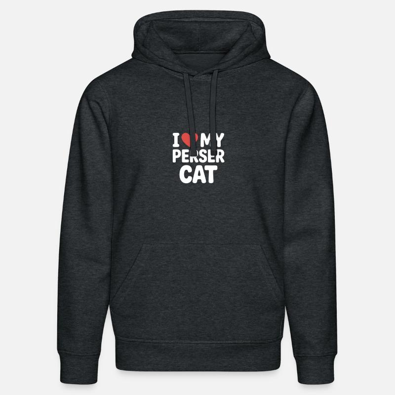 J’adore mon chat persan - Sweat à capuche bio DRUMMER Stanley/Stella Unisexe - gris foncé chiné