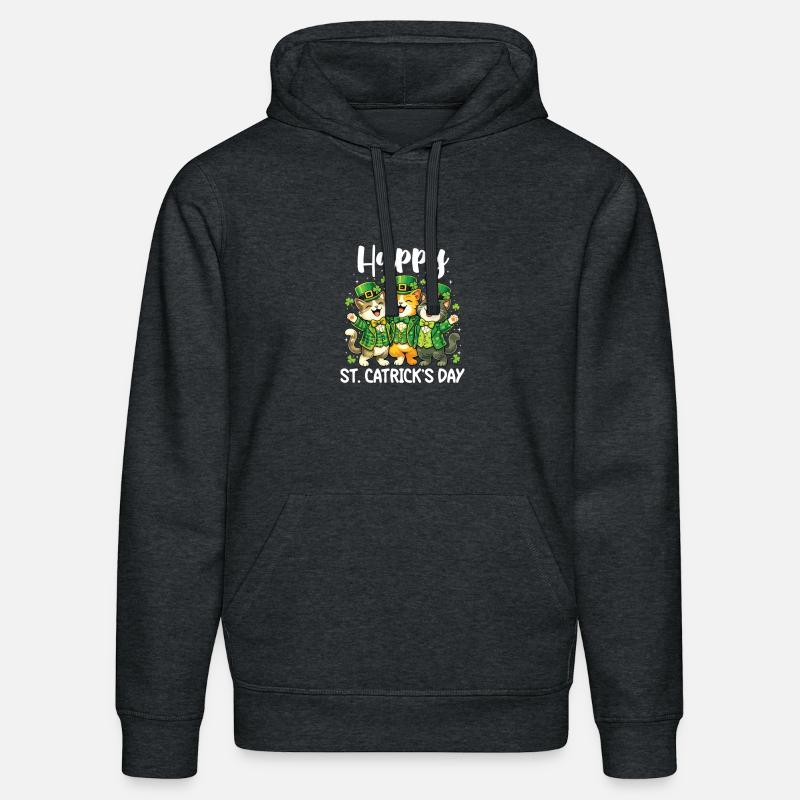 Joyeuse Saint-Patrick Irlandais - Saint-Patrick - Sweat à capuche bio DRUMMER Stanley/Stella Unisexe - gris foncé chiné