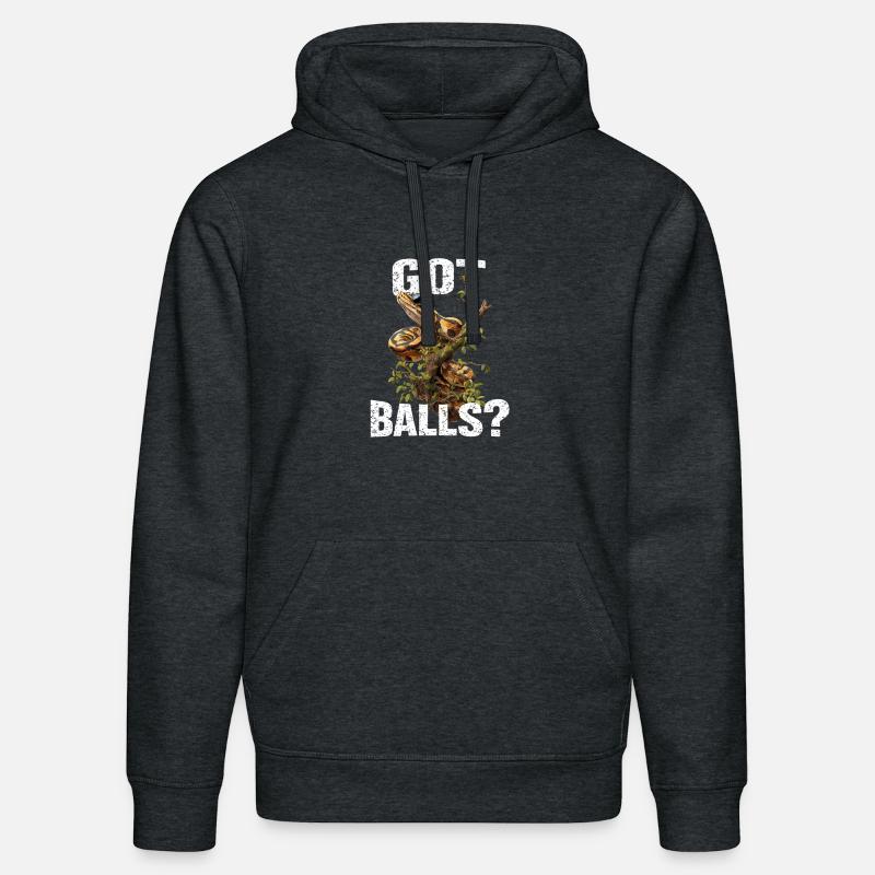 Königspython Schlangen Liebhaber Terrarium Python - Stanley/Stella Unisex Bio-Hoodie DRUMMER  - Dunkelgrau meliert