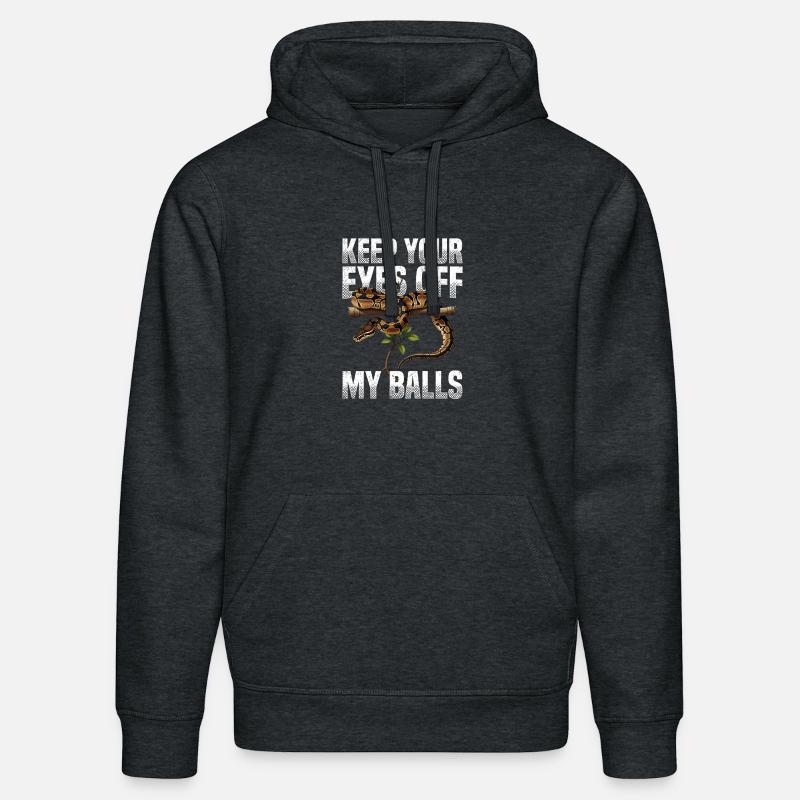 Königspython Schlangen Liebhaber Terrarium Python - Stanley/Stella Unisex Bio-Hoodie DRUMMER  - Dunkelgrau meliert