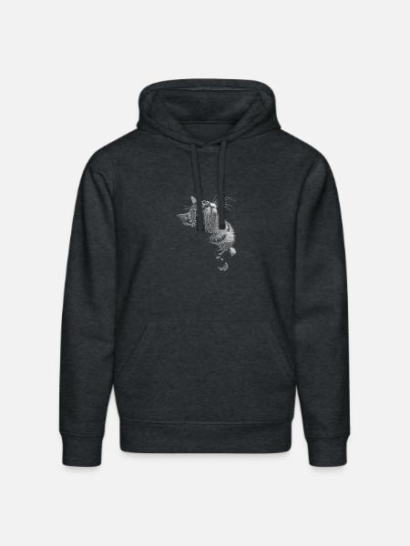 Graustufen Katzenschnurrer Blick - Stanley/Stella Unisex Bio-Hoodie DRUMMER - Dunkelgrau meliert