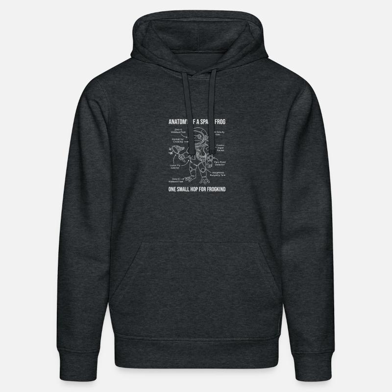 Anatomie d’une grenouille de l’espace - Sweat à capuche bio DRUMMER Stanley/Stella Unisexe - gris foncé chiné