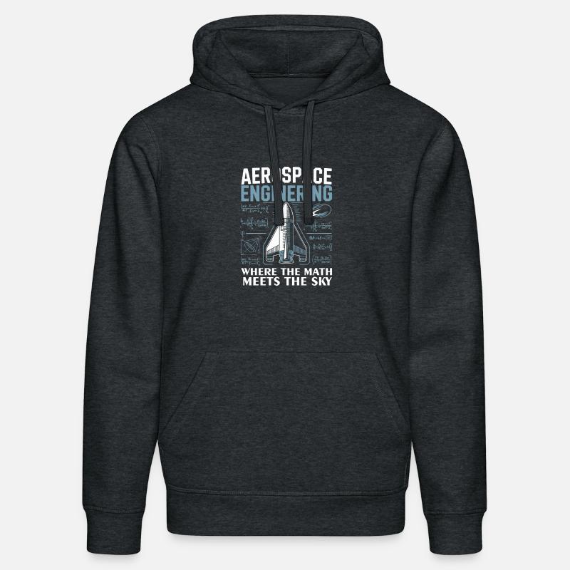 Aerospace Engineering Math Humor Design - Sweat à capuche bio DRUMMER Stanley/Stella Unisexe - gris foncé chiné