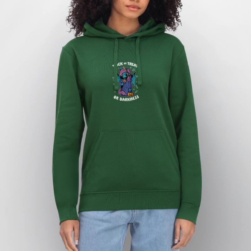 Dunkles süßes Einhorn - Süßes oder Saures oder Dunkelheit Stanley/Stella Unisex Bio-Hoodie DRUMMER 