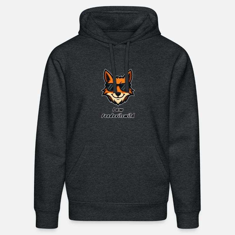 Foxdevilswild - I am Foxdevilswild - be cool - Stanley/Stella Unisex Bio-Hoodie DRUMMER - Dunkelgrau meliert