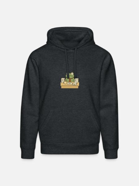 Business Frog - Stanley/Stella DRUMMER Unisex Organic Hoodie - dark heather grey