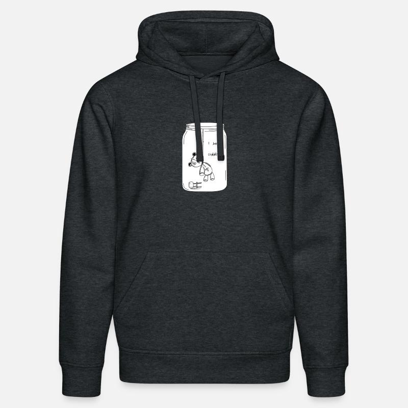 I hate cuddling (BW Version) - Stanley/Stella Unisex Bio-Hoodie DRUMMER  - Dunkelgrau meliert