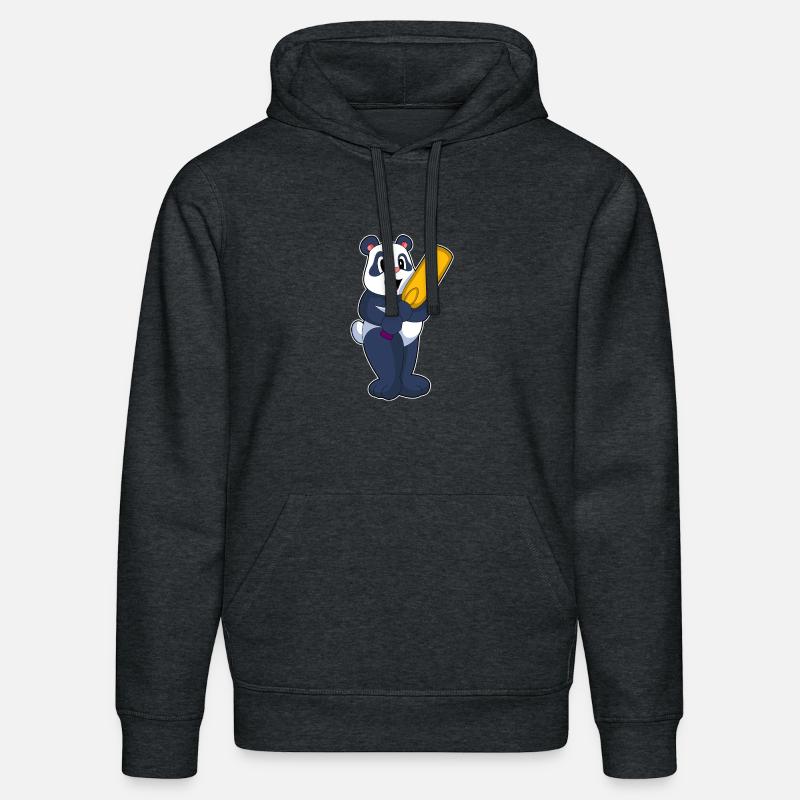 Panda Cricket Cricket Bat - Sweat à capuche bio DRUMMER Stanley/Stella Unisexe - gris foncé chiné