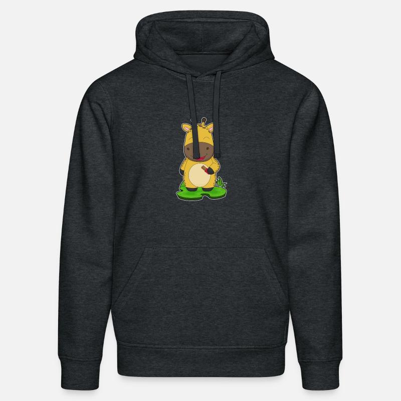 Barre de chocolat Girafe - Sweat à capuche bio DRUMMER Stanley/Stella Unisexe - gris foncé chiné