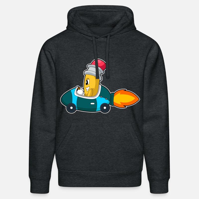 Voiture crayon - Sweat à capuche bio DRUMMER Stanley/Stella Unisexe - gris foncé chiné