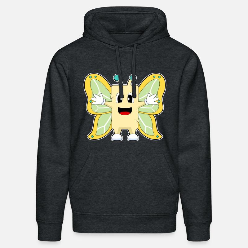 Beurre de papillon - Sweat à capuche bio DRUMMER Stanley/Stella Unisexe - gris foncé chiné