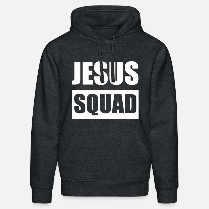 Jesus Squad Logo Tee - Sweat à capuche bio DRUMMER Stanley/Stella Unisexe - gris foncé chiné