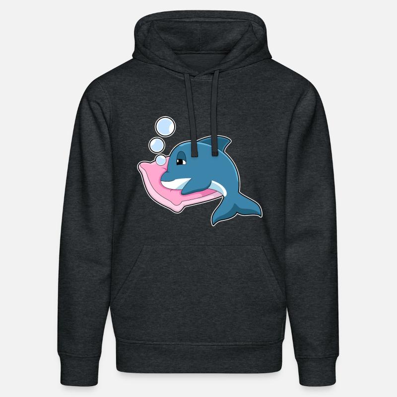 Oreiller de couchage Dolphin - Sweat à capuche bio DRUMMER Stanley/Stella Unisexe - gris foncé chiné