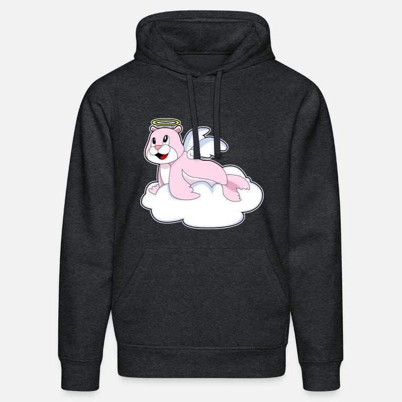 Nuages de phoque Ange - Sweat à capuche bio DRUMMER Stanley/Stella Unisexe - gris foncé chiné