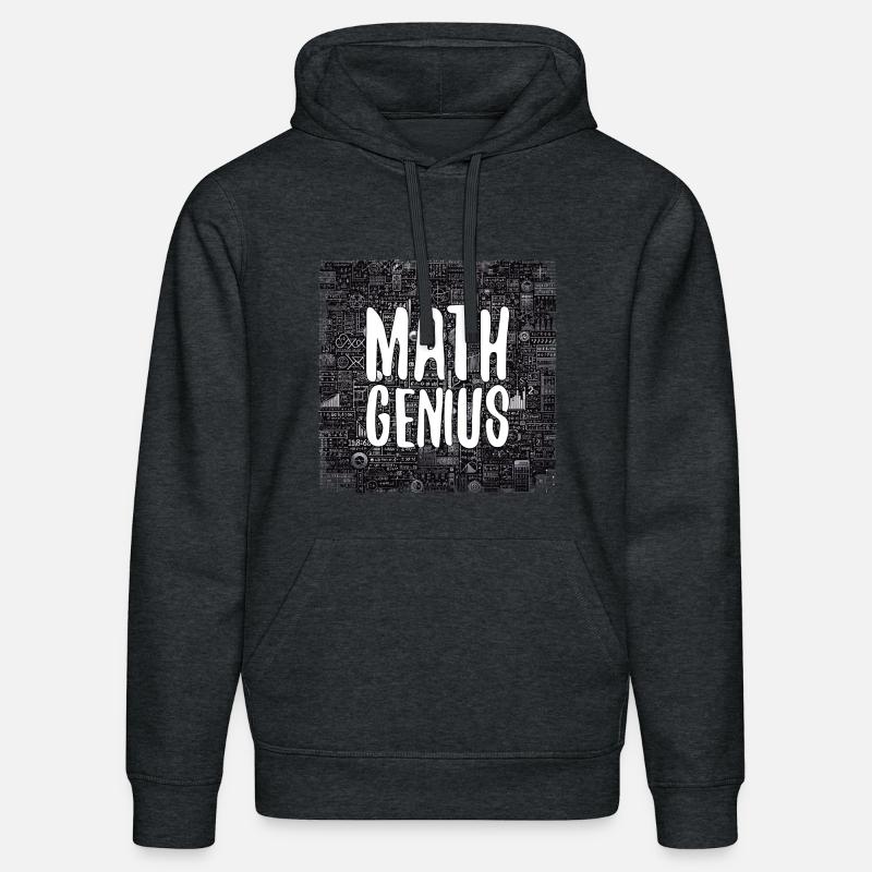 Math Genius Math Genius Math cadeau - Sweat à capuche bio DRUMMER Stanley/Stella Unisexe - gris foncé chiné