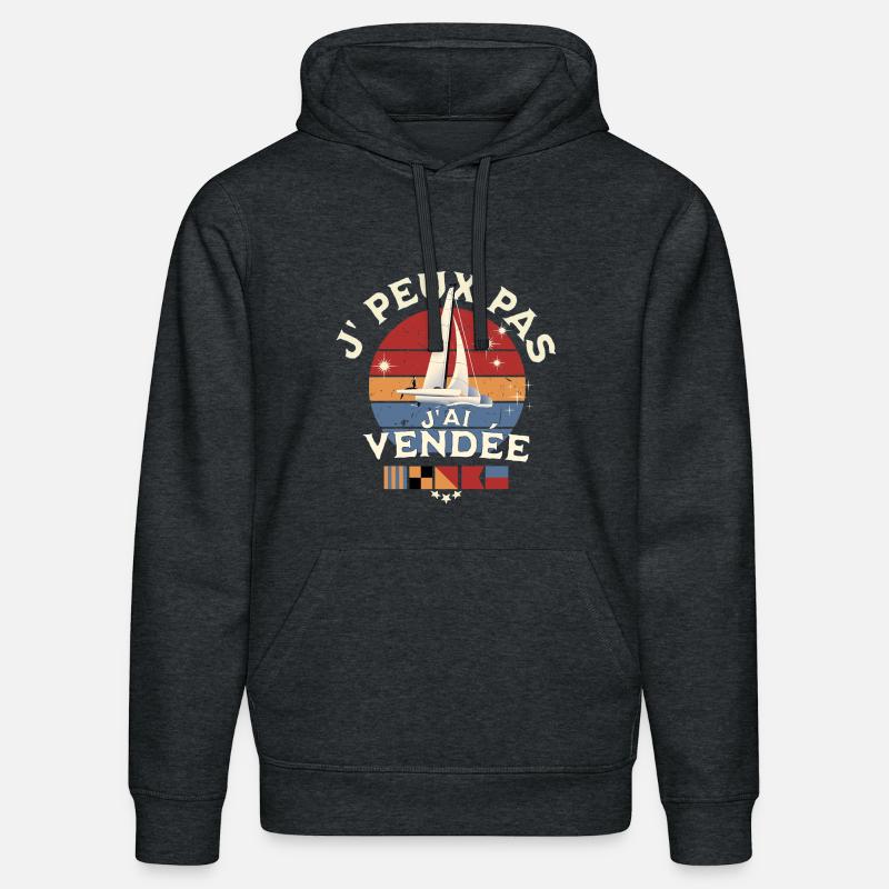 J'peux pas j'ai Vendée Glb - Sweat à capuche bio DRUMMER Stanley/Stella Unisexe - gris foncé chiné