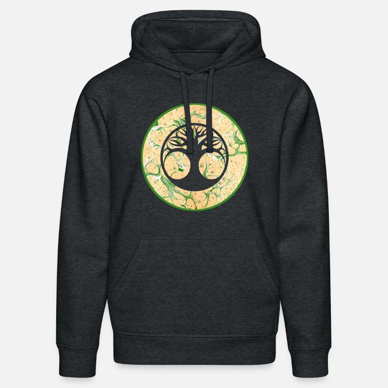 yggdrasil e 1 - Sweat à capuche bio DRUMMER Stanley/Stella Unisexe - gris foncé chiné