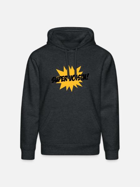 Super Voisin ! - Sweat à capuche bio DRUMMER Stanley/Stella Unisexe - gris foncé chiné