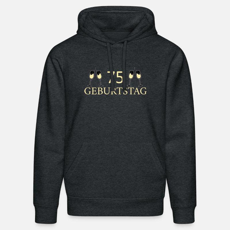 75e anniversaire 75 ans - Sweat à capuche bio DRUMMER Stanley/Stella Unisexe - gris foncé chiné