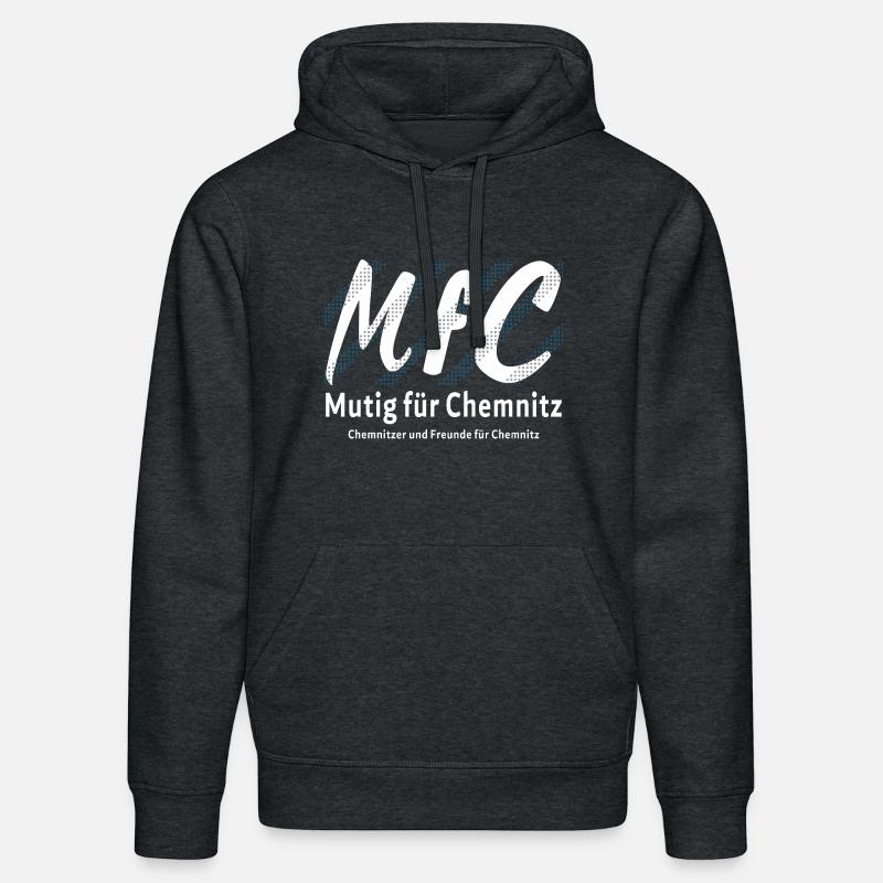 Chemnitz Courageux pour Chemnitz - Sweat à capuche bio DRUMMER Stanley/Stella Unisexe - gris foncé chiné