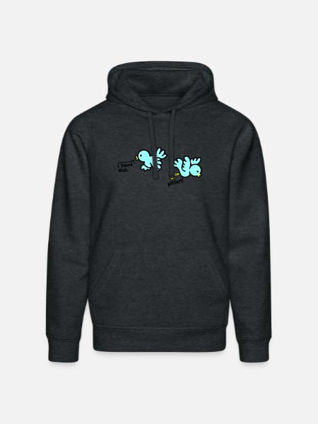 when birds fart - Stanley/Stella Unisex Bio-Hoodie DRUMMER - Dunkelgrau meliert