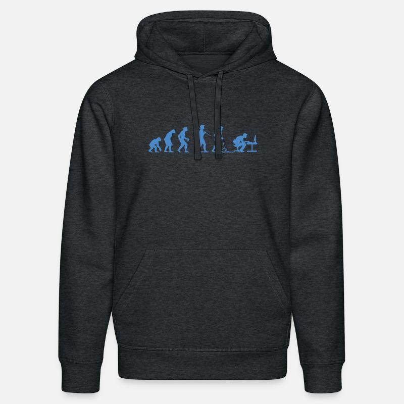 Programmierer Evolution Informatiker Entwickler - Stanley/Stella Unisex Bio-Hoodie DRUMMER - Dunkelgrau meliert