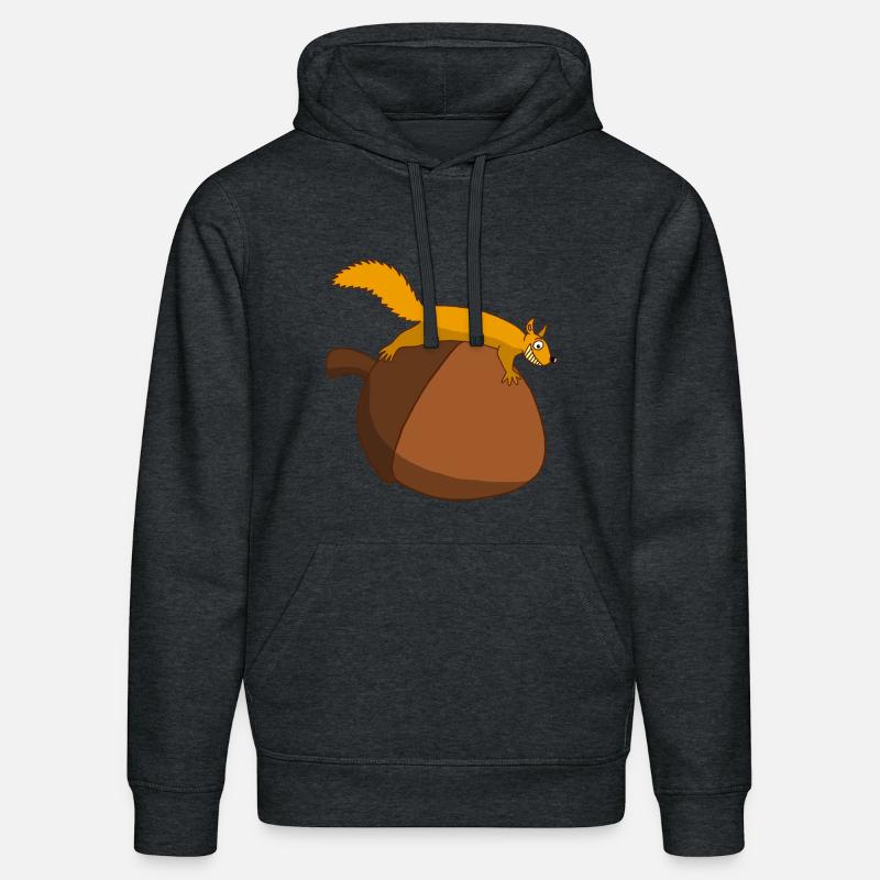 Das Eichhörnchen gegen die Eichel - Stanley/Stella Unisex Bio-Hoodie DRUMMER  - Dunkelgrau meliert