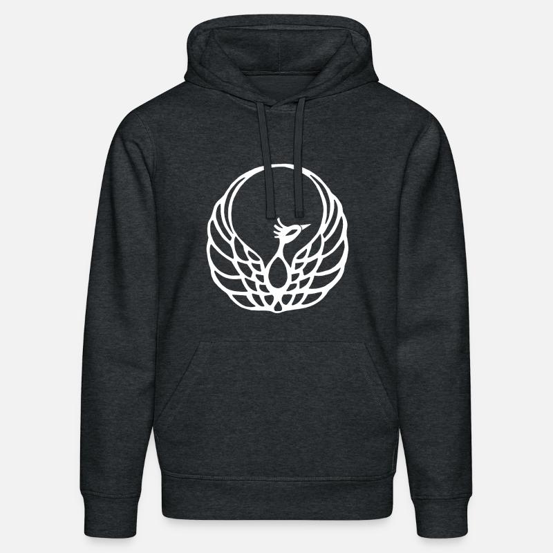 Phénix blanc - Sweat à capuche bio DRUMMER Stanley/Stella Unisexe - gris foncé chiné