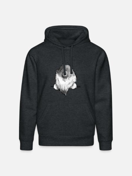 Funny Wolfsspitz I Comic Dog Gift - Stanley/Stella DRUMMER Unisex Organic Hoodie - dark heather grey