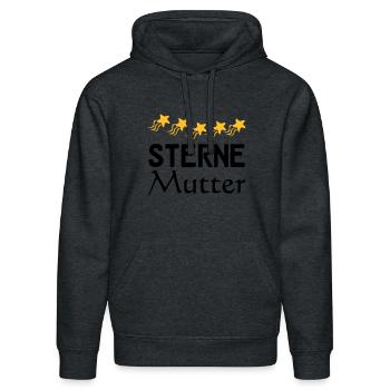 Sterne Mutter Mama Muttertag Familie Geschenk - Stanley/Stella Unisex Bio-Hoodie DRUMMER  - Dunkelgrau meliert - Vorne - Liana (172cm) & Jaron (178cm)