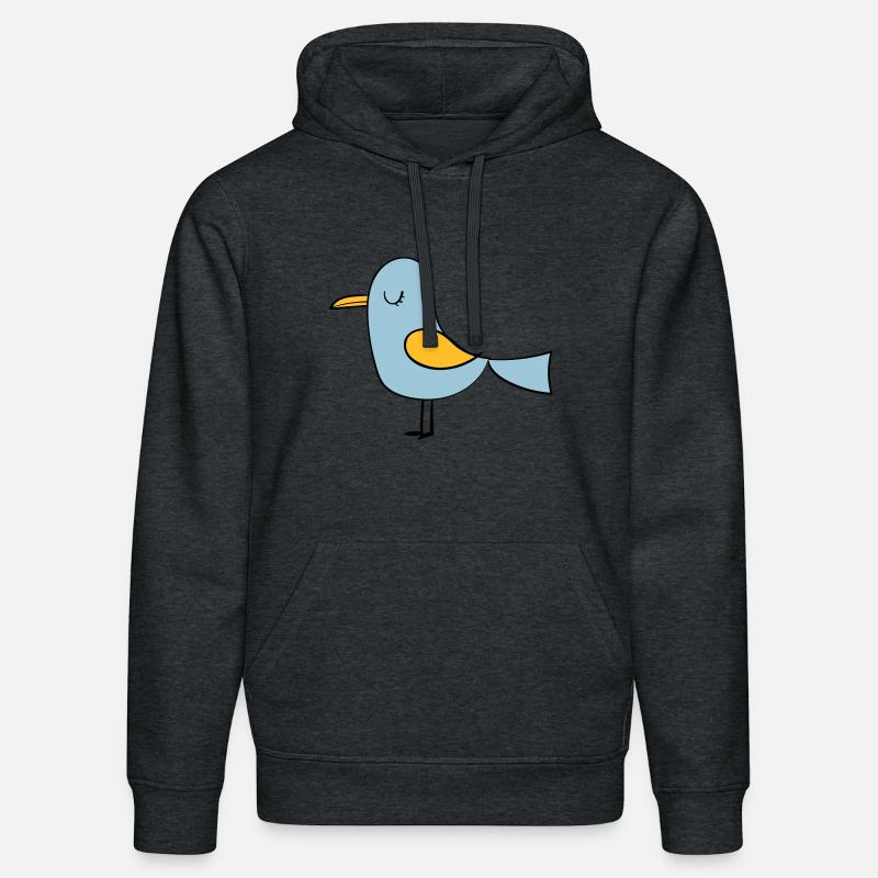 oiseau - Sweat à capuche bio DRUMMER Stanley/Stella Unisexe - gris foncé chiné