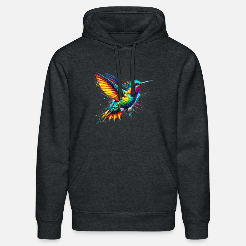 Colibri - Sweat à capuche bio DRUMMER Stanley/Stella Unisexe - gris foncé chiné